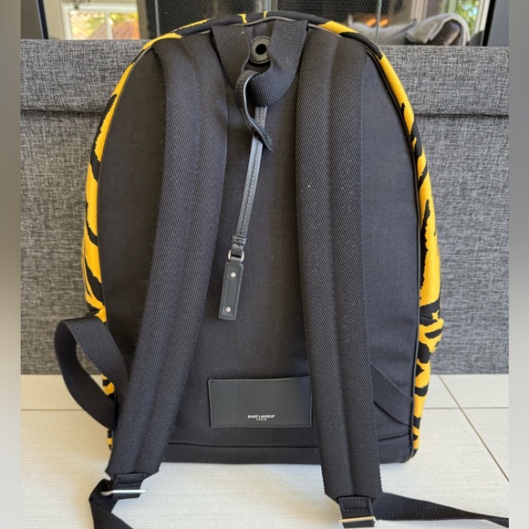 NWT Saint Laurent Leopard Yellow Black Backpack Travel main image 0